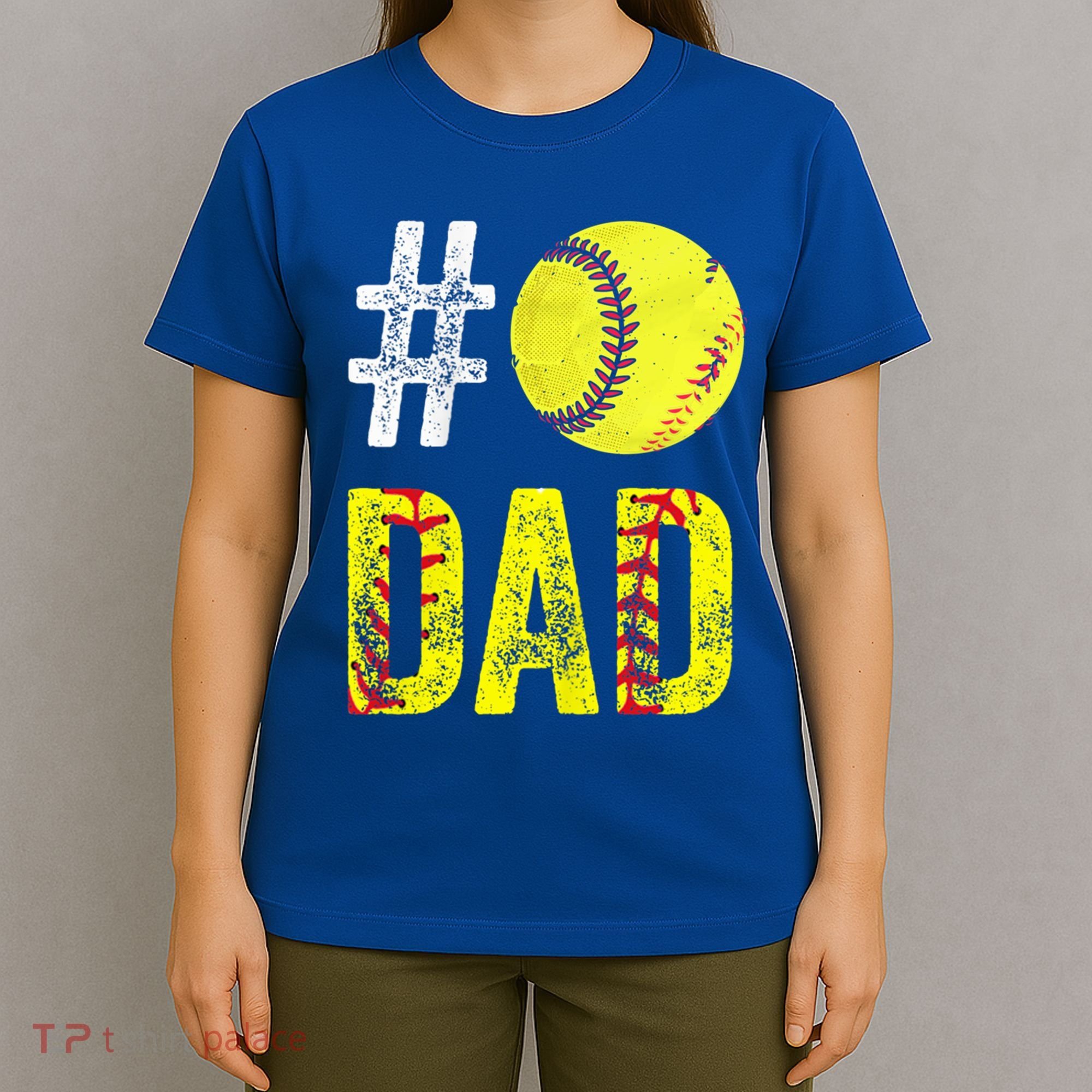 Fathers Day Gift Number One Softball Dad Cute Gift T-Shirt