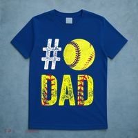 Fathers Day Gift Number One Softball Dad Cute Gift T-Shirt thumb 5