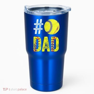 Fathers Day Gift Number One Softball Dad Cute Gift Tumbler