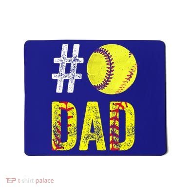 Fathers Day Gift Number One Softball Dad Cute Gift Mousepad