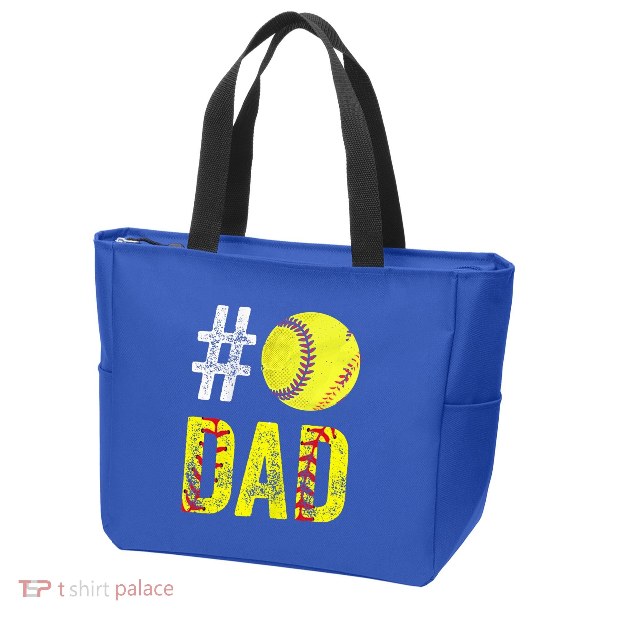 Fathers Day Gift Number One Softball Dad Cute Gift Tote Bag