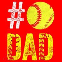 Fathers Day Gift Number One Softball Dad Cute Gift Santa Hat thumb 1