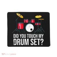 Funny Drummer Gift Did You Touch My Drum Set Drums Mousepad thumb 0