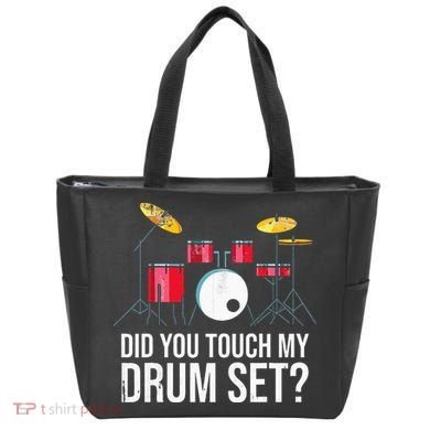 Funny Drummer Gift Did You Touch My Drum Set Drums Tote Bag