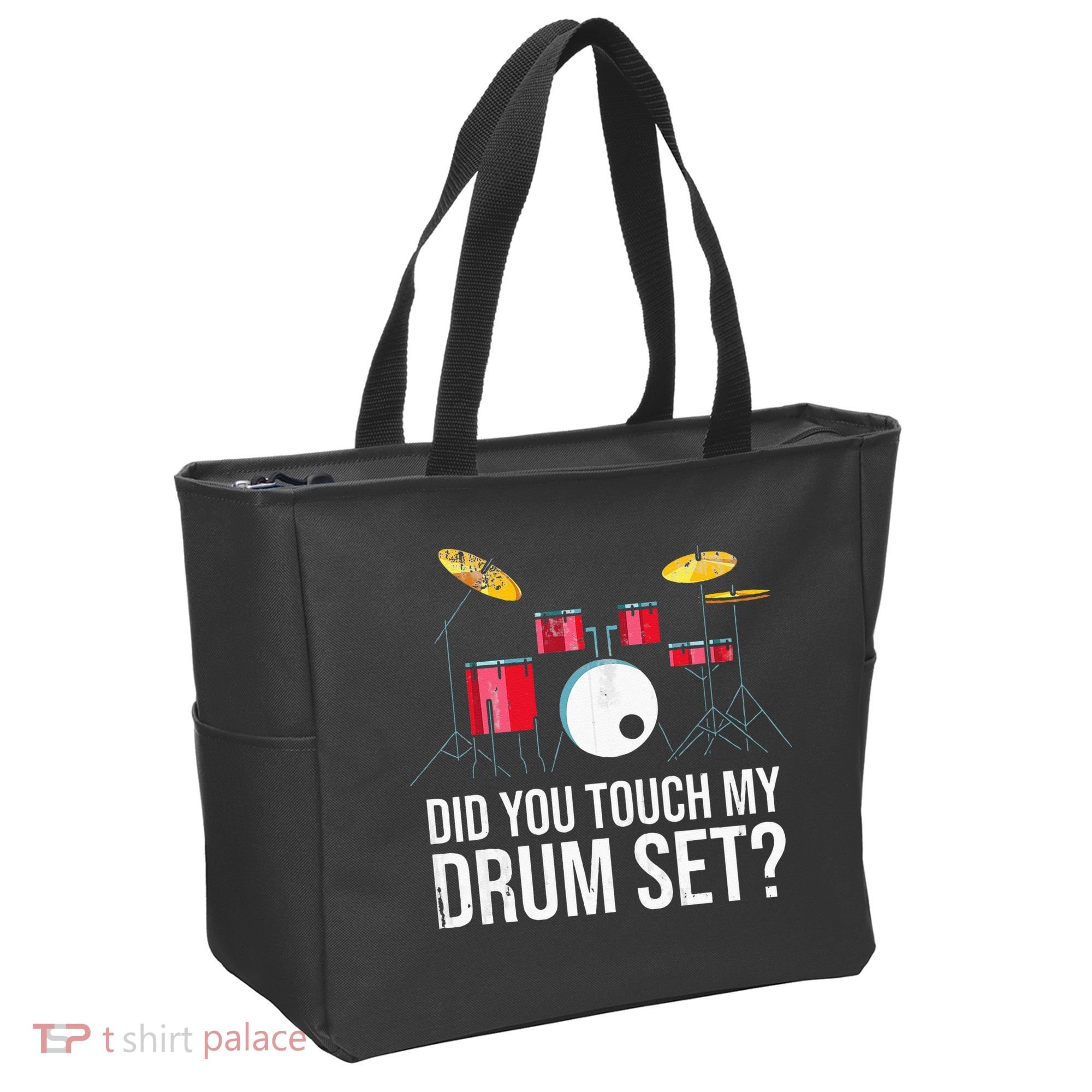 Funny Drummer Gift Did You Touch My Drum Set Drums Tote Bag