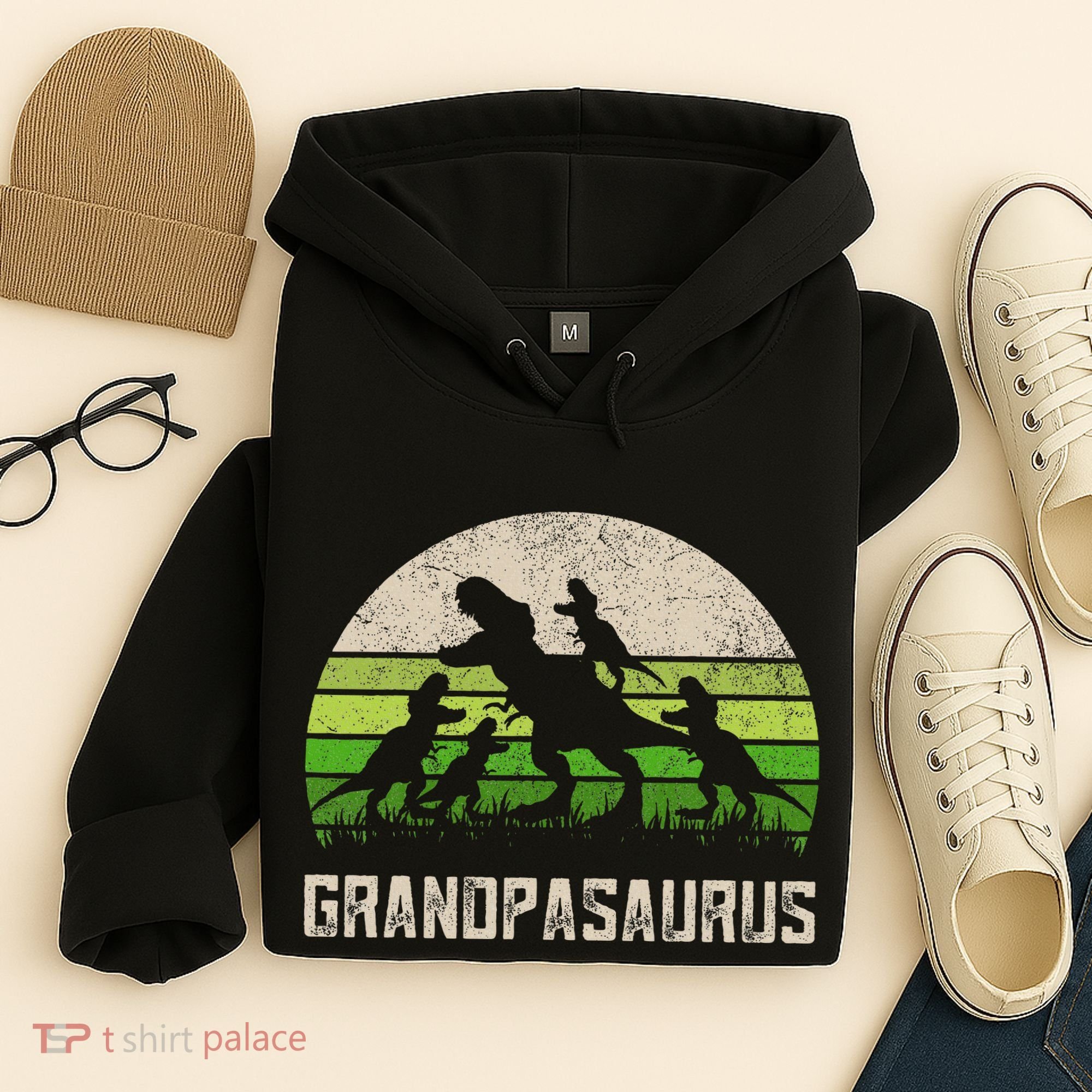 Fathers Day Grandpa Grandpasaurus Dinosaur Hoodie