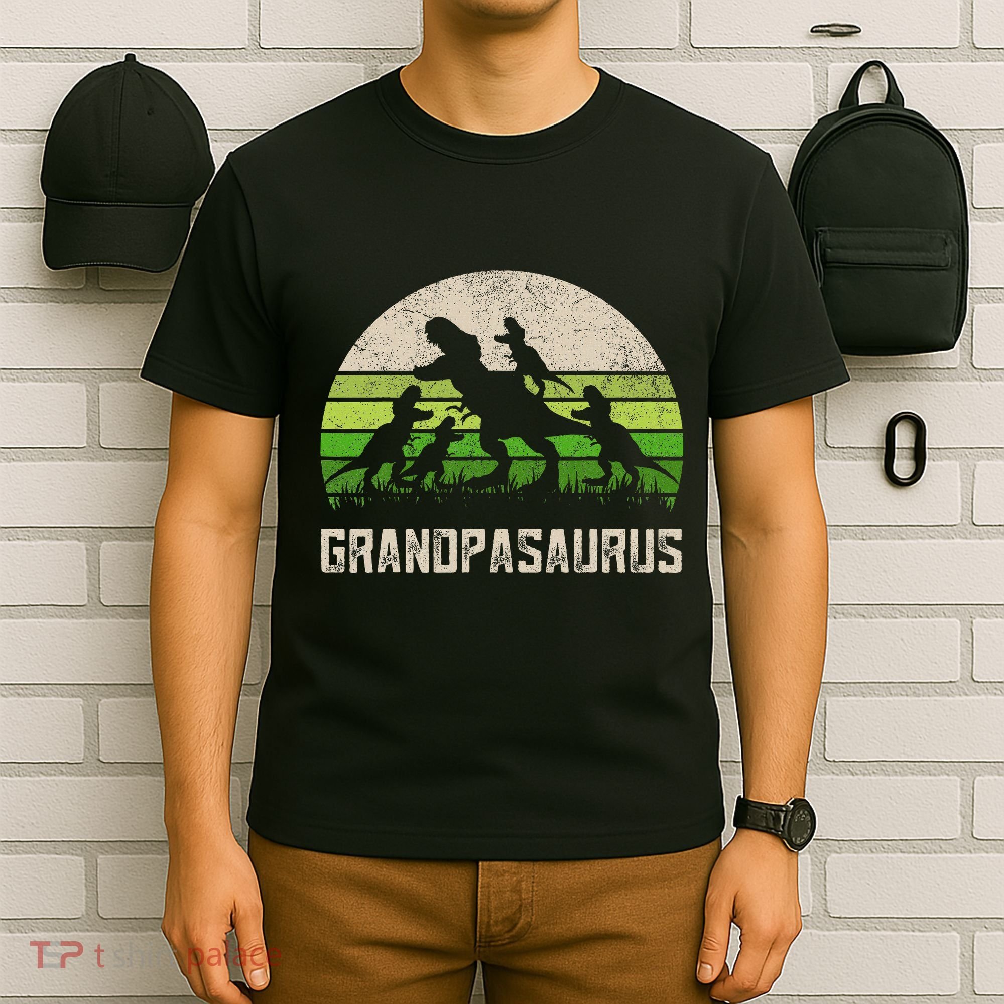 Fathers Day Grandpa Grandpasaurus Dinosaur T-Shirt