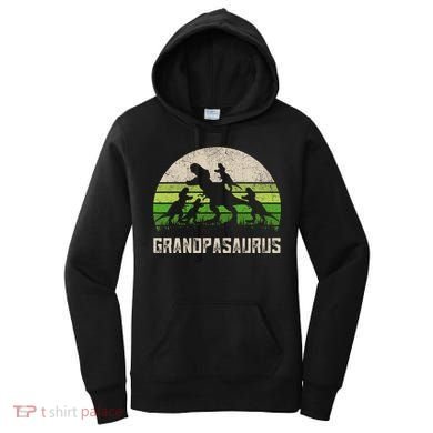 Fathers Day Grandpa Grandpasaurus Dinosaur Women's Hoodie