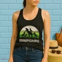 Fathers Day Grandpa Grandpasaurus Dinosaur Women's Tank Top thumb 2