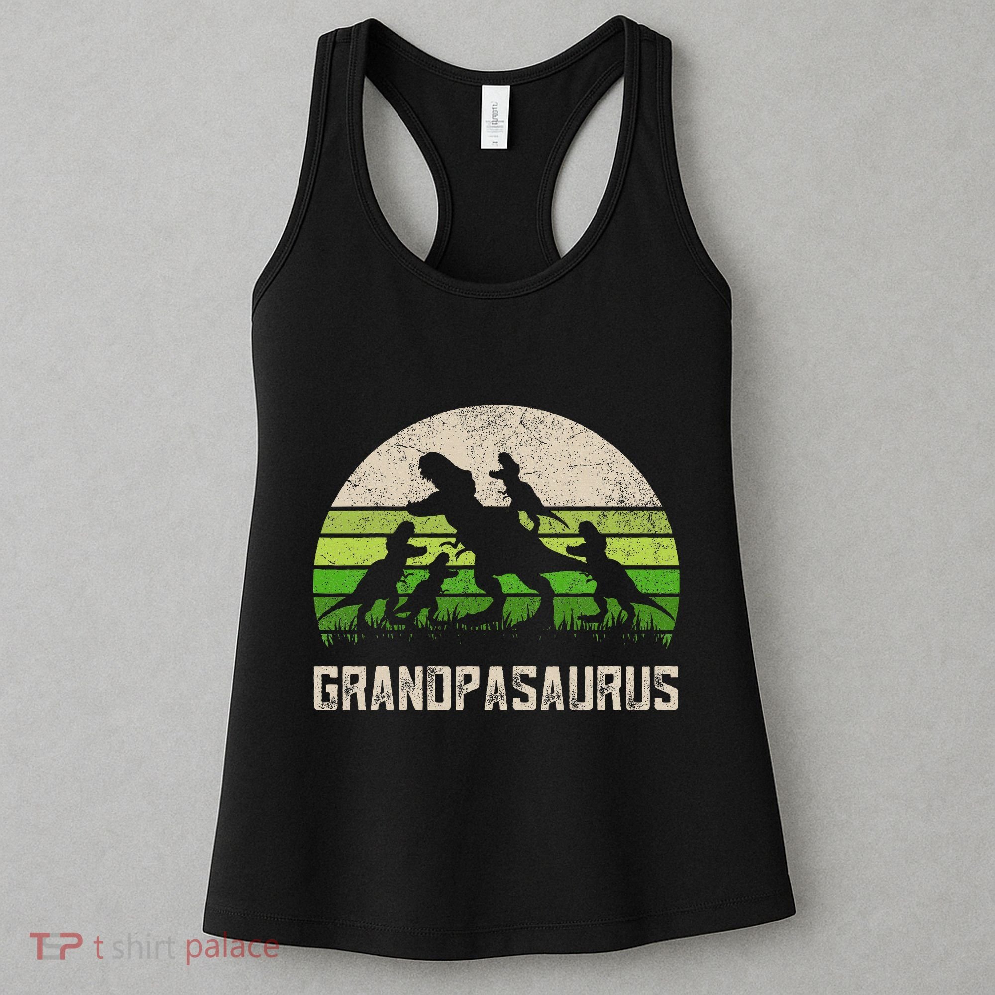 Fathers Day Grandpa Grandpasaurus Dinosaur Women's Tank Top