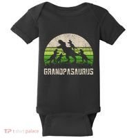 Fathers Day Grandpa Grandpasaurus Dinosaur Baby Bodysuit thumb 0