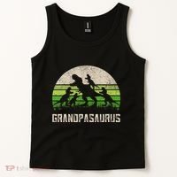 Fathers Day Grandpa Grandpasaurus Dinosaur Tank Top thumb 2