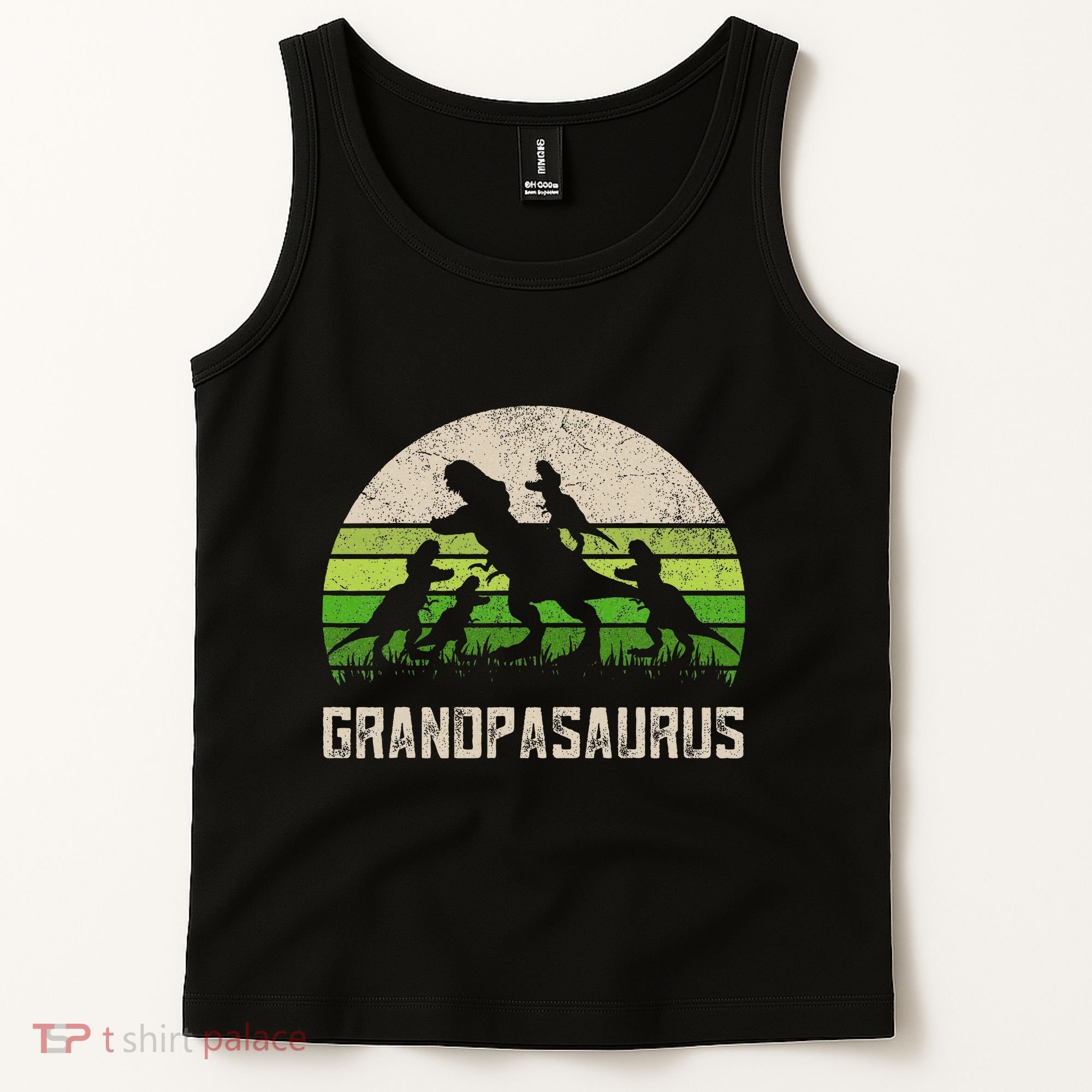 Fathers Day Grandpa Grandpasaurus Dinosaur Tank Top