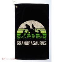 Fathers Day Grandpa Grandpasaurus Dinosaur Golf Towel thumb 0