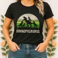 Fathers Day Grandpa Grandpasaurus Dinosaur Women's T-Shirt thumb 2