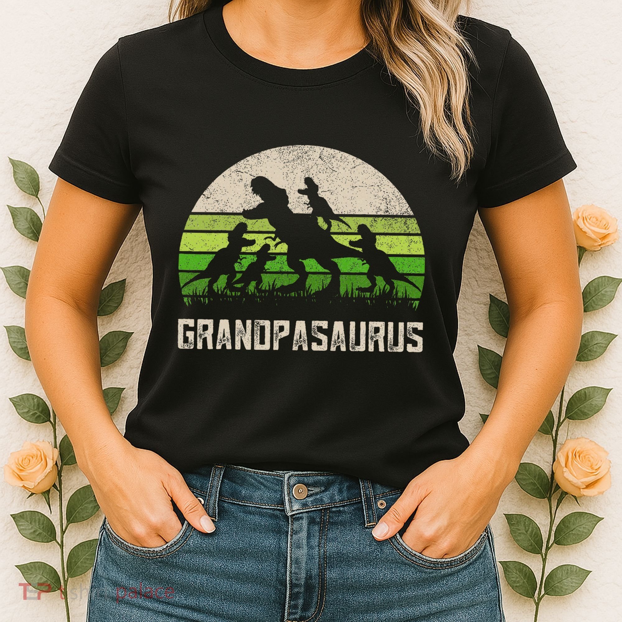 Fathers Day Grandpa Grandpasaurus Dinosaur Women's T-Shirt