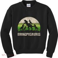Fathers Day Grandpa Grandpasaurus Dinosaur Kids Sweatshirt thumb 0