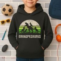 Fathers Day Grandpa Grandpasaurus Dinosaur Kids Hoodie thumb 2