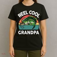 Fathers Day Gift Reel Cool Grandpa Dad Papa Poppop Fishing T-Shirt thumb 4