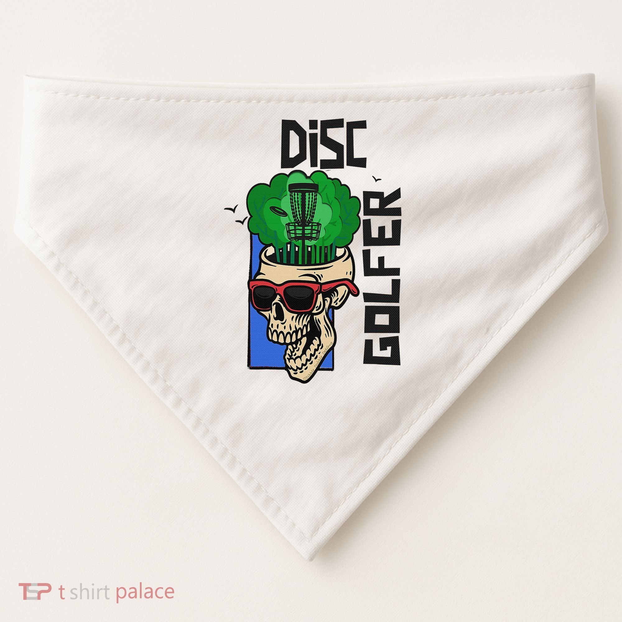 Funny Disc Golf on the Brain - Disc Golf USA-Made Doggie Bandana