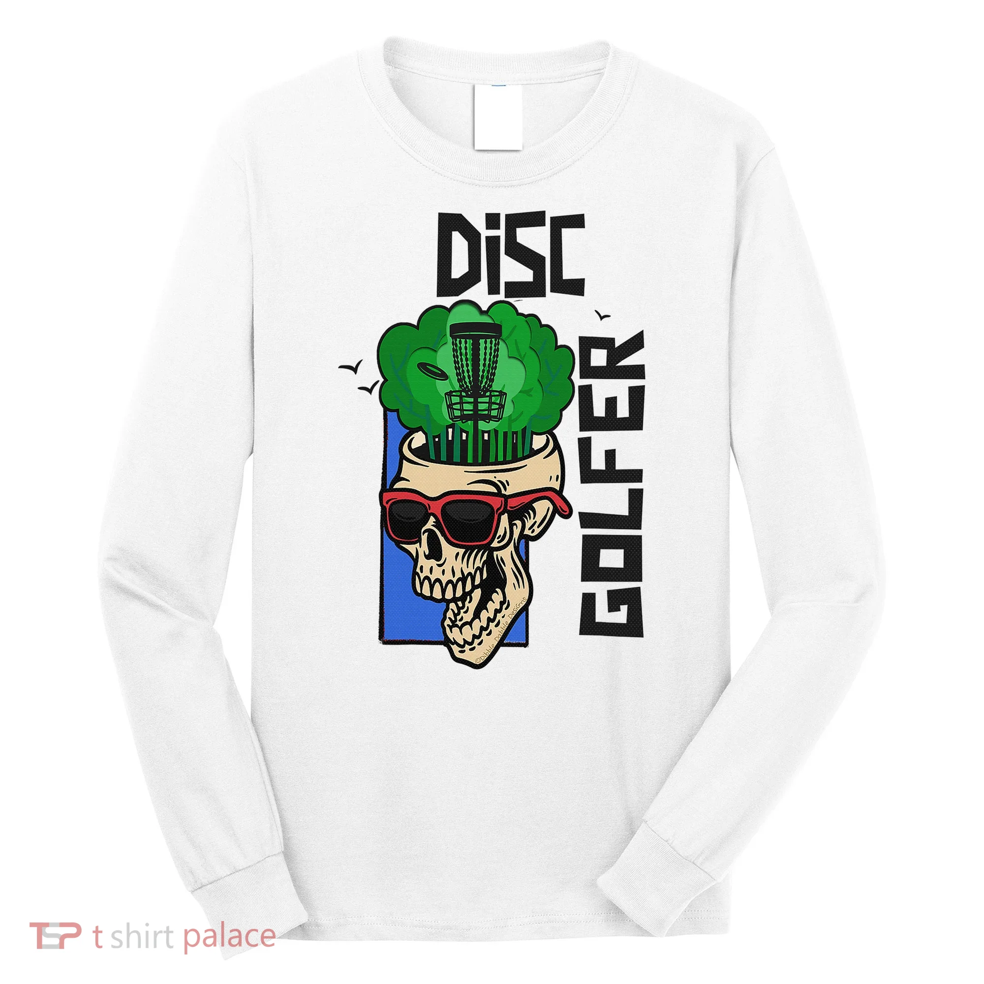 Funny Disc Golf on the Brain - Disc Golf Long Sleeve Shirt