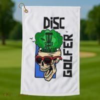 Funny Disc Golf on the Brain - Disc Golf Golf Towel thumb 1