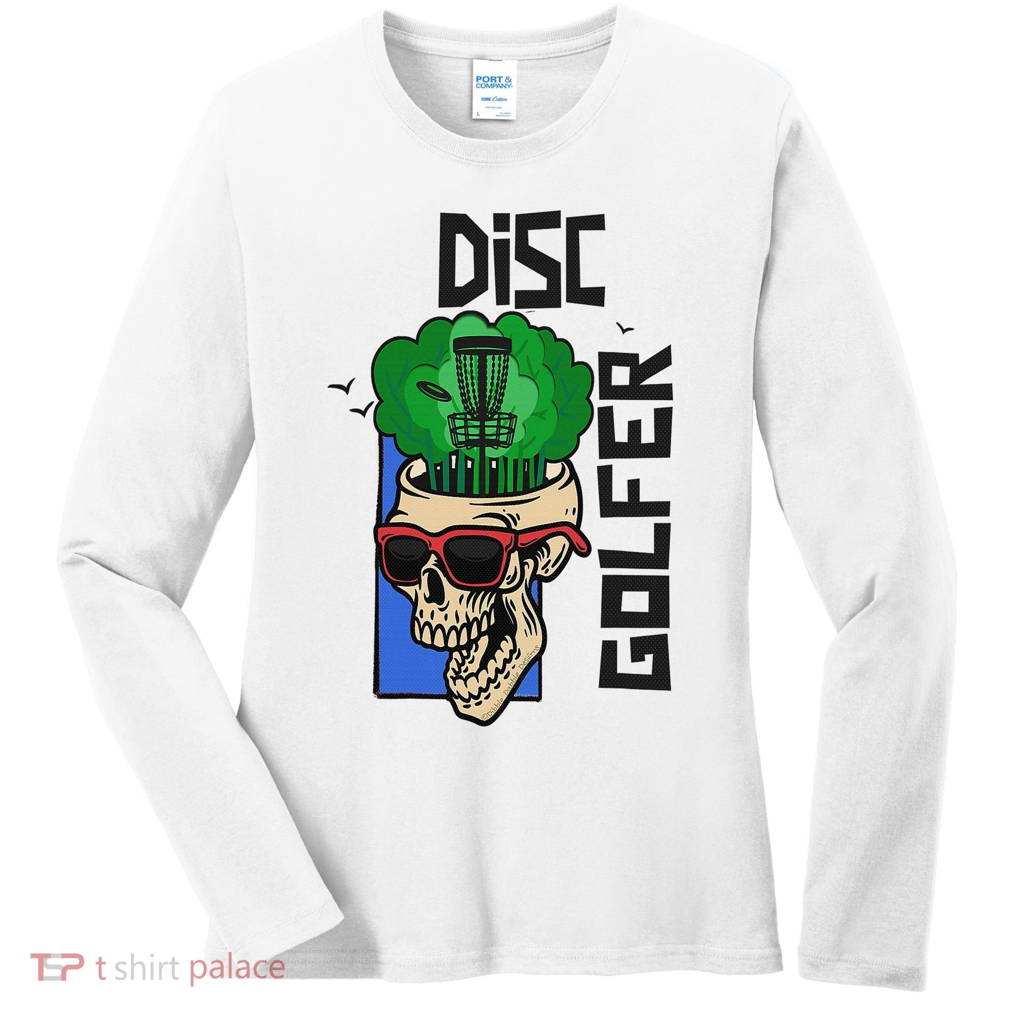 Funny Disc Golf on the Brain - Disc Golf Women's Long Sleeve Shirt