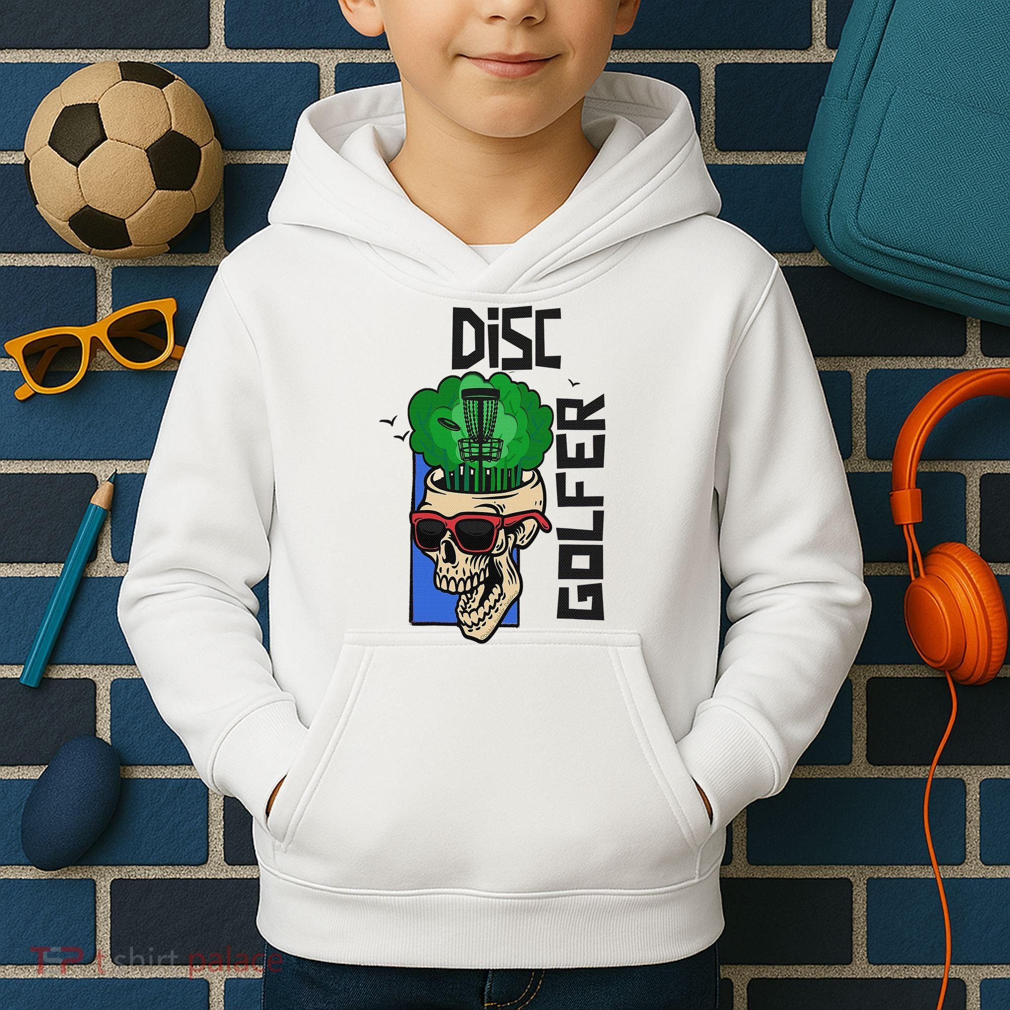 Funny Disc Golf on the Brain - Disc Golf Kids Hoodie