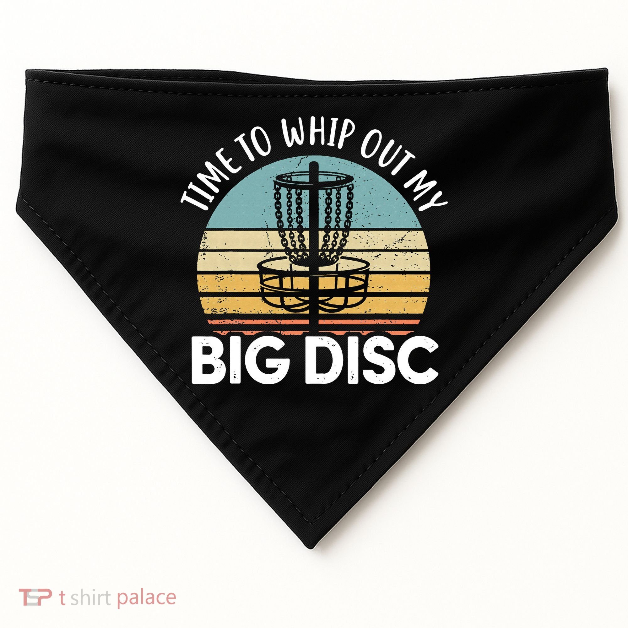 Funny Disc Golf Art For  Flying Disc Sport Players USA-Made Doggie Bandana