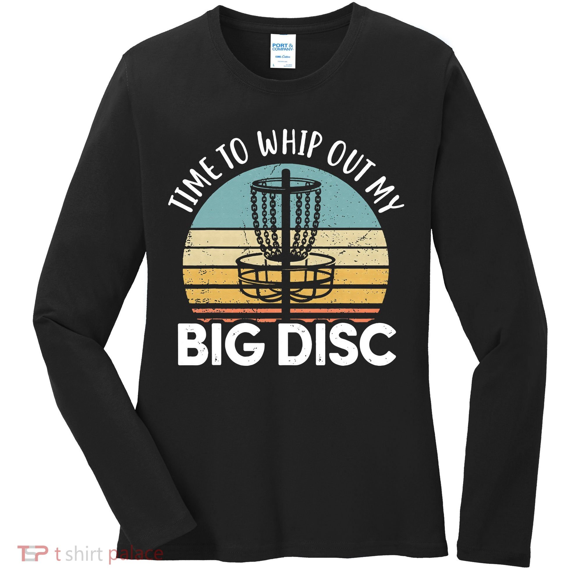 Funny Disc Golf Art For  Flying Disc Sport Players Women's Long Sleeve Shirt