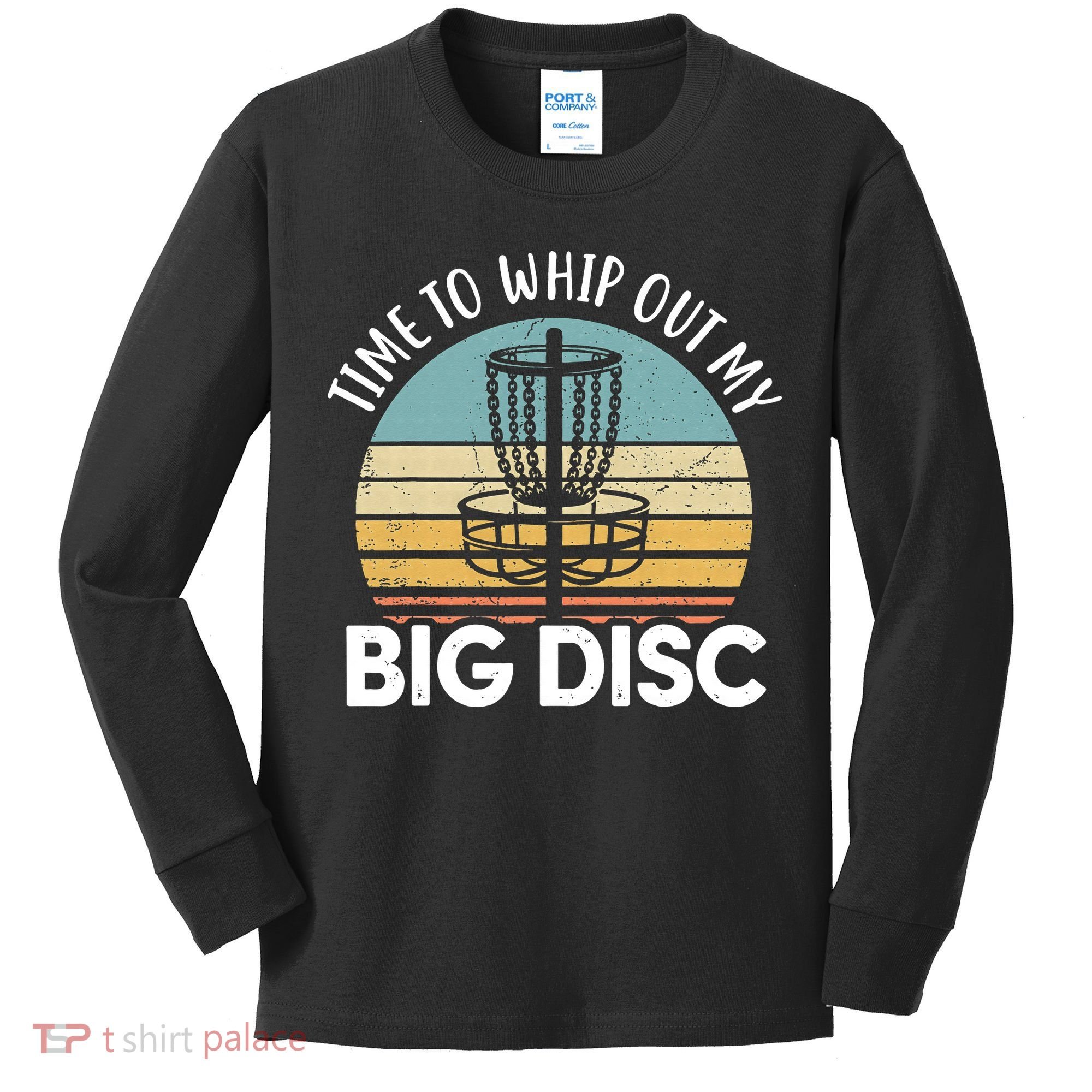 Funny Disc Golf Art For  Flying Disc Sport Players Kids Long Sleeve Shirt