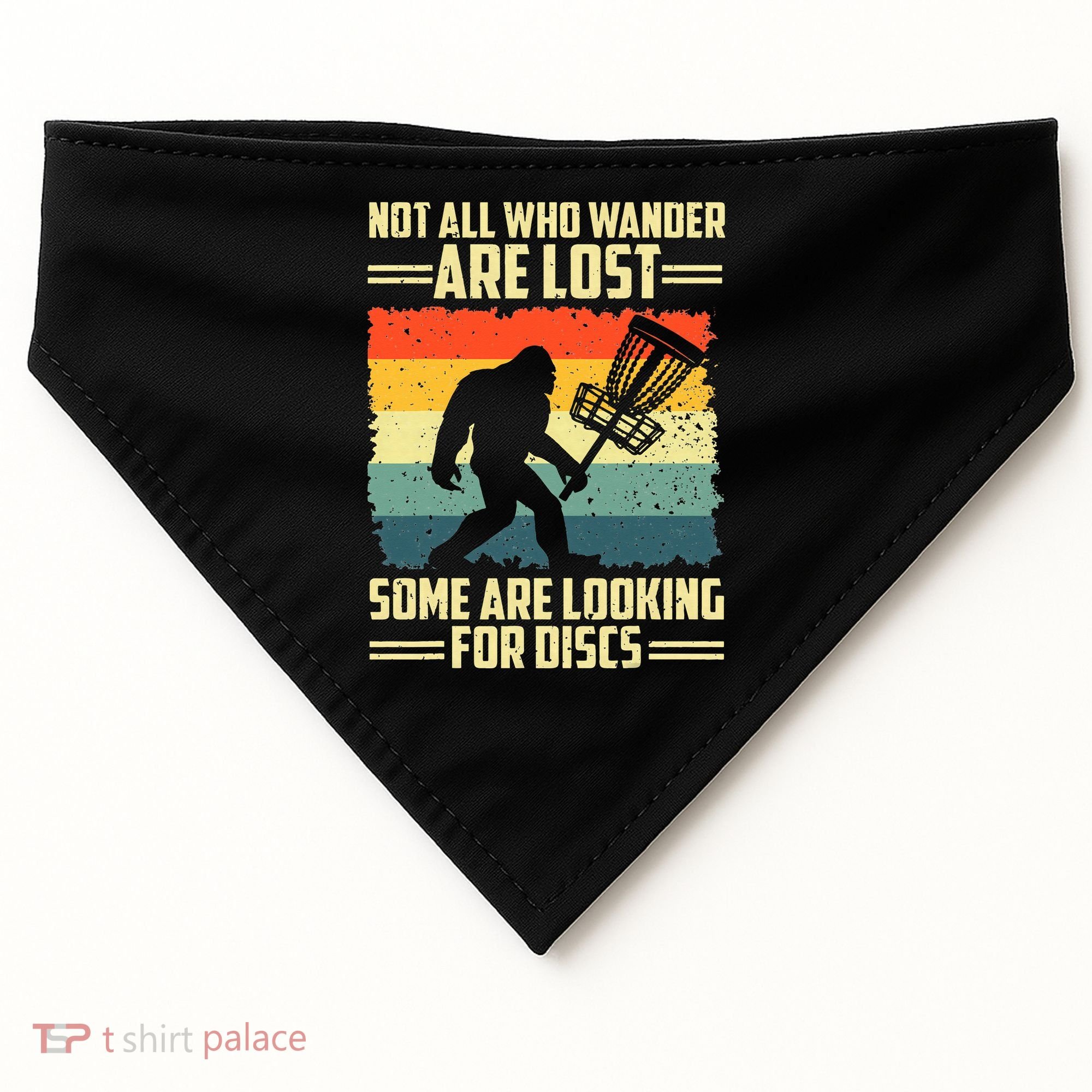Funny Disc Golf Bigfoot For Disc Golf Players USA-Made Doggie Bandana