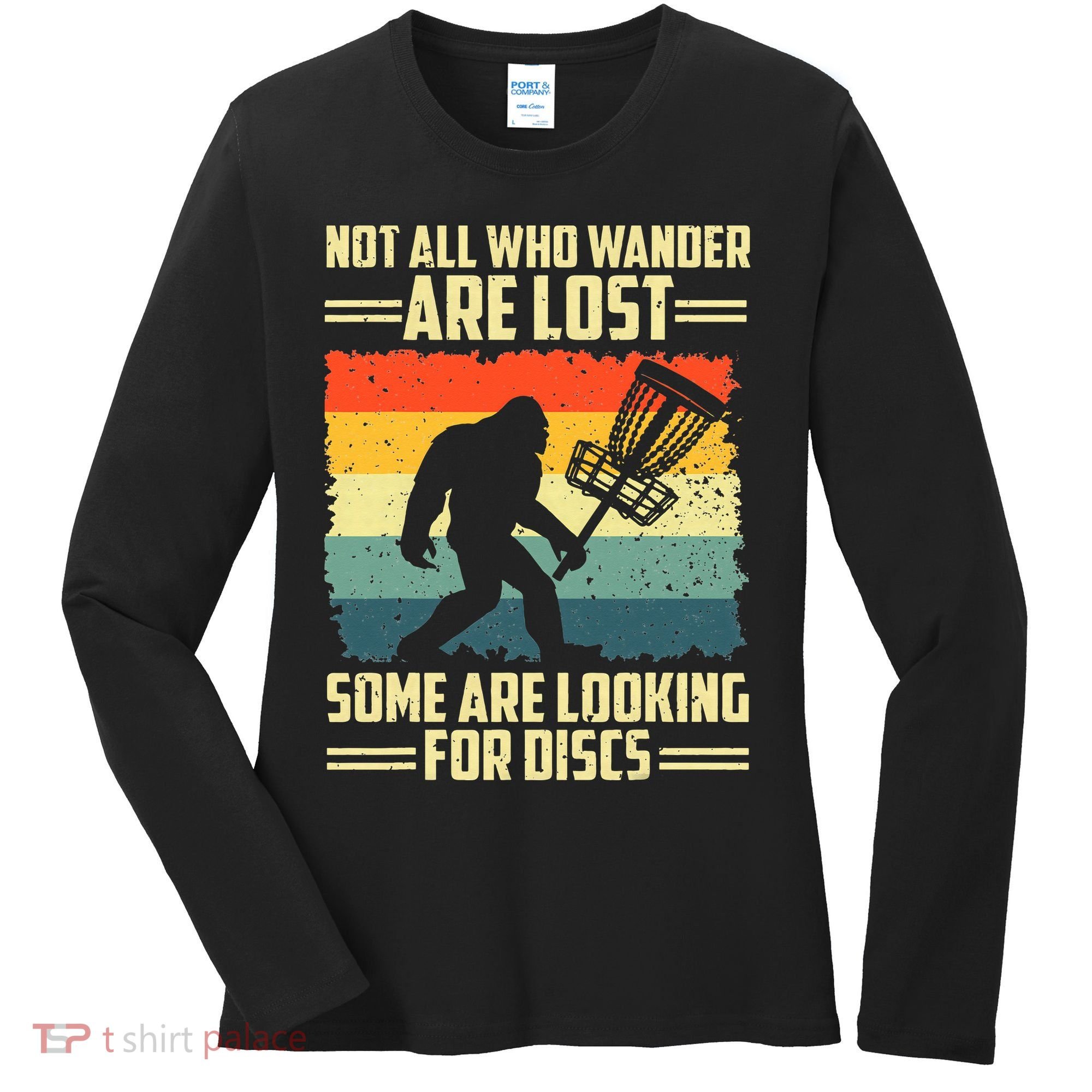 Funny Disc Golf Bigfoot For Disc Golf Players Women's Long Sleeve Shirt