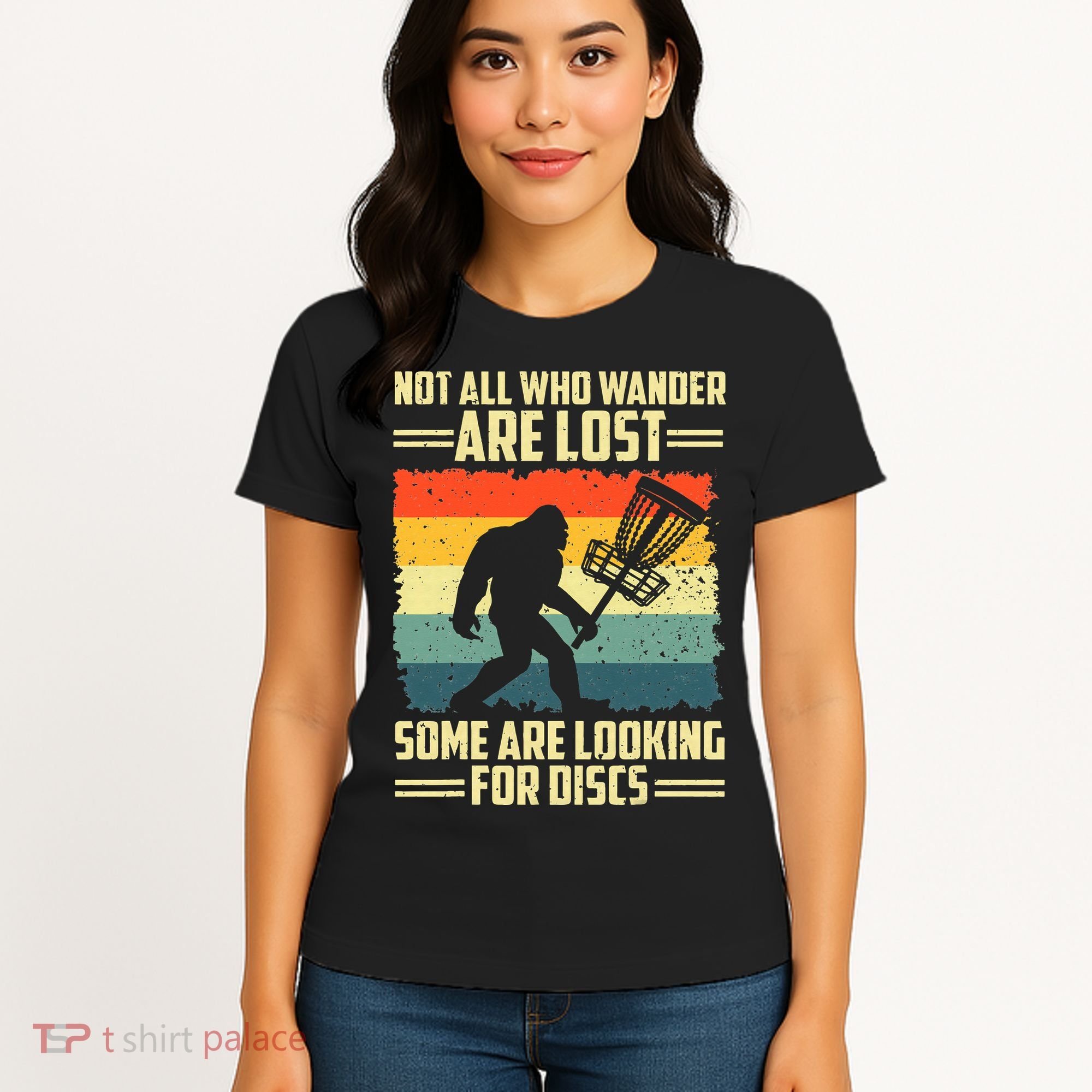 Funny Disc Golf Bigfoot For Disc Golf Players Women's T-Shirt
