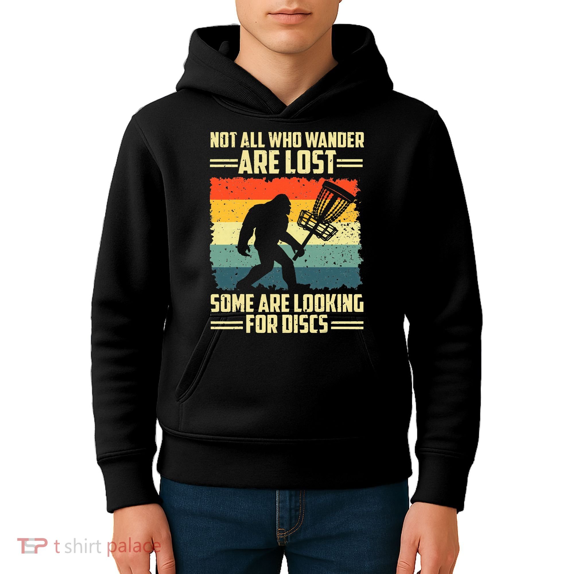 Funny Disc Golf Bigfoot For Disc Golf Players Kids Hoodie