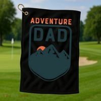 Fathers Day Gift Adventure Dad Gift Hiking Outdoors Camping Gift Golf Towel thumb 1