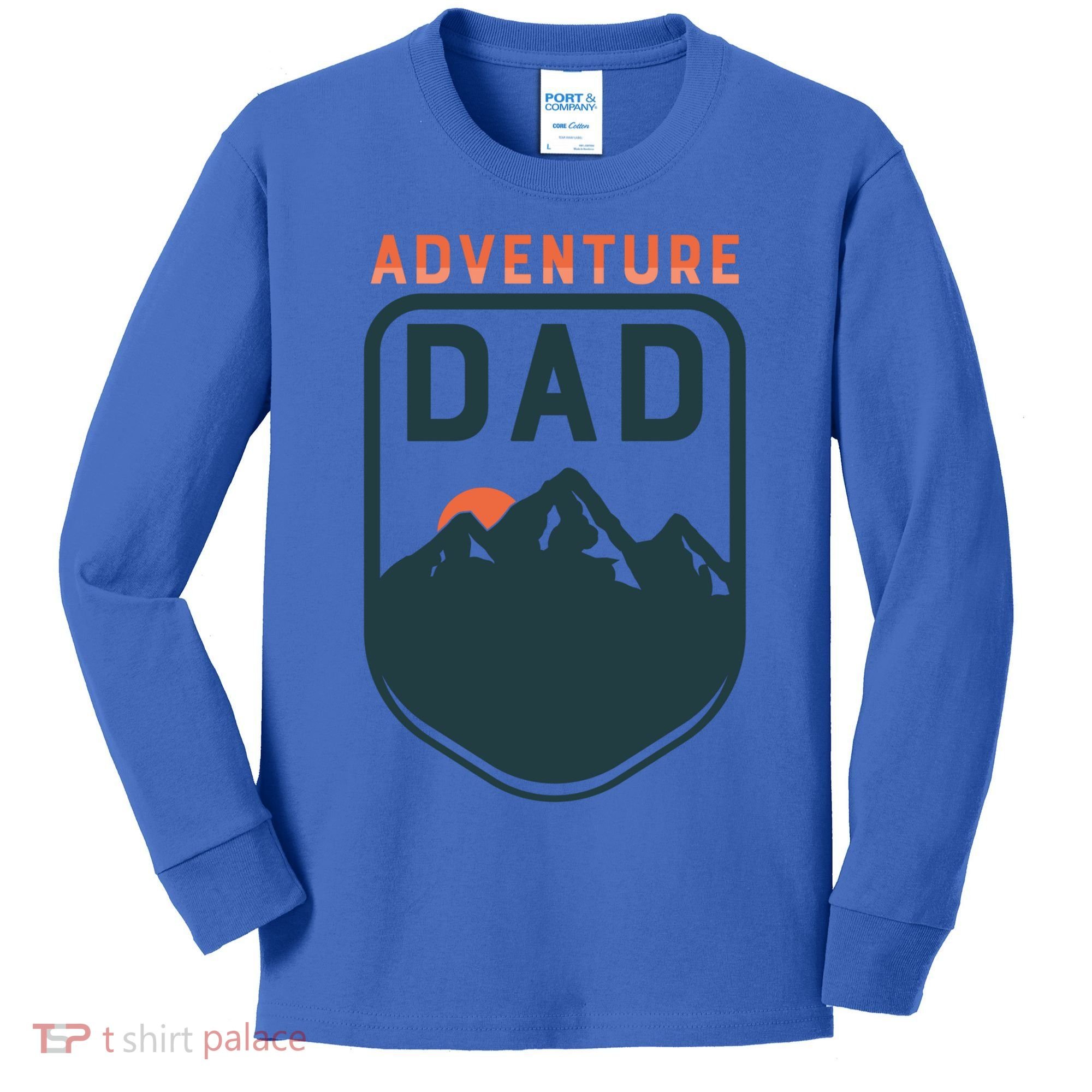 Fathers Day Gift Adventure Dad Gift Hiking Outdoors Camping Gift Kids Long Sleeve Shirt