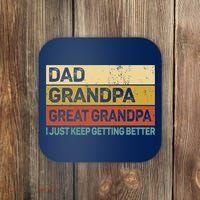 Fathers Day Gift from Grand Dad Grandpa Great Grandpa Coaster thumb 0