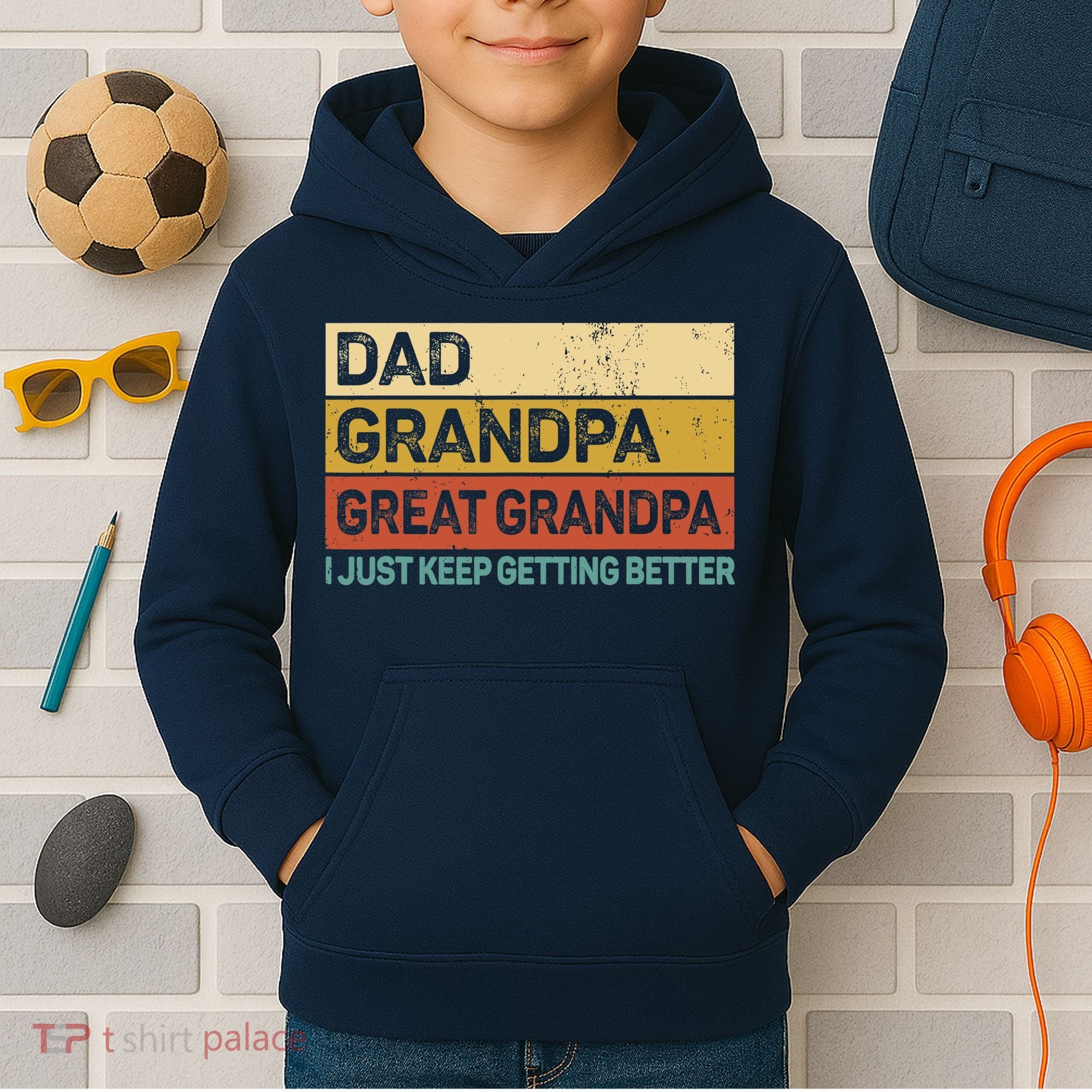 Fathers Day Gift from Grand Dad Grandpa Great Grandpa Kids Hoodie