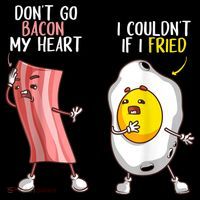 Funny Don't Go Bacon My Heart Cool Bacon And Egg Foodie Coffee Mug thumb 5