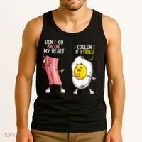 Funny Don't Go Bacon My Heart Cool Bacon And Egg Foodie Tank Top thumb 3