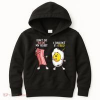 Funny Don't Go Bacon My Heart Cool Bacon And Egg Foodie Kids Hoodie thumb 0