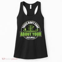 Funny Disc Golf Trees Don't Care About Your Feelings Women's Tank Top thumb 0