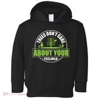 Funny Disc Golf Trees Don't Care About Your Feelings Toddler Hoodie thumb 0