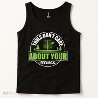Funny Disc Golf Trees Don't Care About Your Feelings Tank Top thumb 2