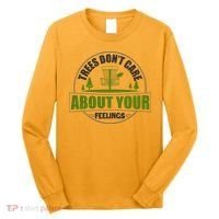 Funny Disc Golf Trees Don't Care About Your Feelings Long Sleeve Shirt thumb 0