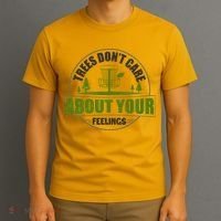 Funny Disc Golf Trees Don't Care About Your Feelings T-Shirt thumb 3