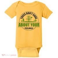 Funny Disc Golf Trees Don't Care About Your Feelings Baby Bodysuit thumb 0