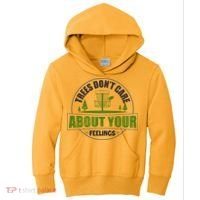 Funny Disc Golf Trees Don't Care About Your Feelings Kids Hoodie thumb 0