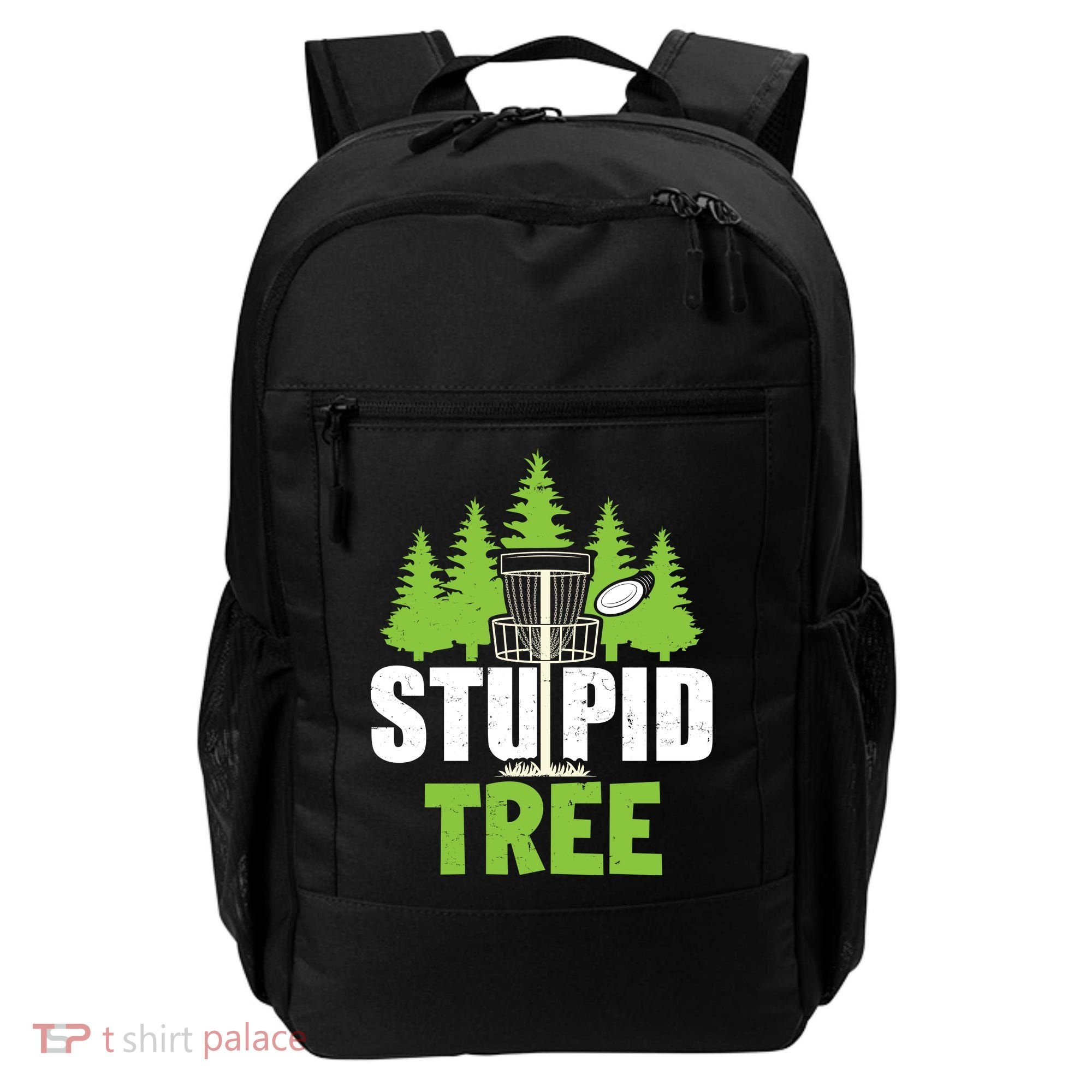 Funny Disc Golf Stupid Tree Backpack
